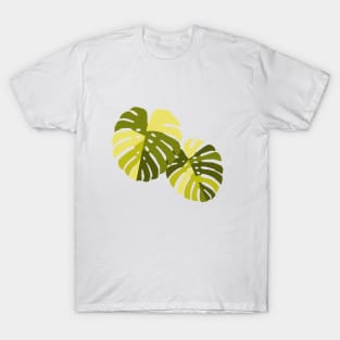 Monstera Leaves in Green T-Shirt